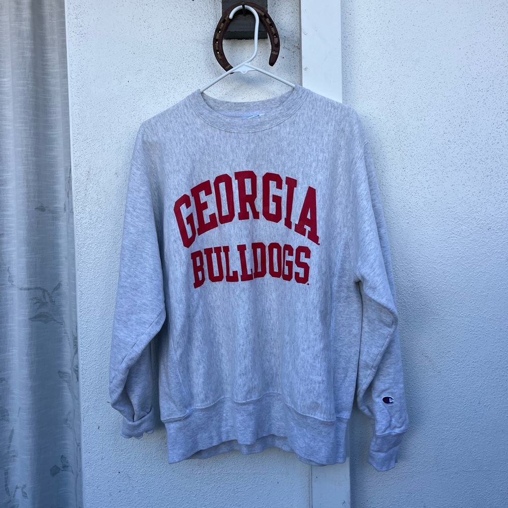 Vintage 90s Men's Campion Reverse Weave Georgia Bulldogs College Crewneck (M)